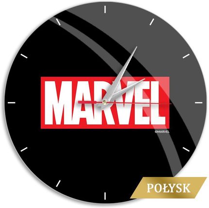 Marvel Zegar Ścienny Z Połyskiem 002 Czarny (Mwcmv022)