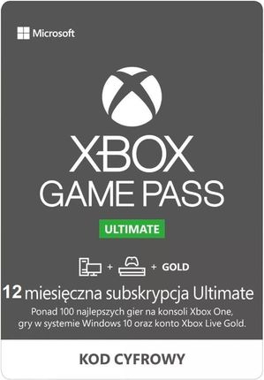 Xbox Game Pass Ultimate 12 miesięcy