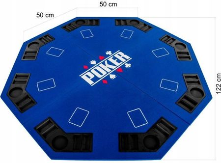Garthen Składana Mata Do Pokera Niebieska