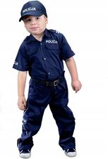 Zdjęcie STRÓJ POLICJANT 4 CZĘŚCI 110/120 PRZEBRANIE - Karczew