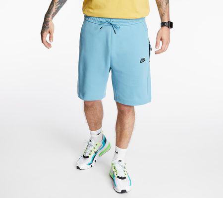 green nike tech fleece shorts