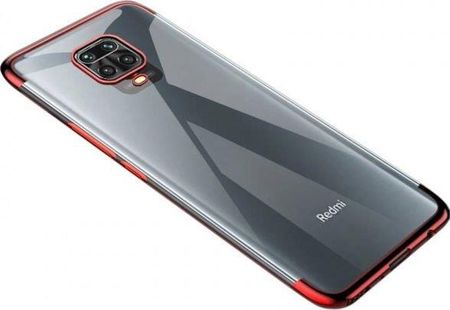 Hurtel Clear Color case żelowy pokrowiec etui z metaliczną ramką Xiaomi Redmi Note 9 Pro / Redmi Note 9S czerwony