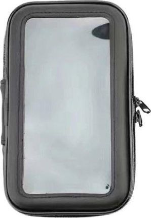 Hurtel Rowerowy wodoodporny motocyklowy uchwyt torba sakwa na telefon na kierownicę XL (max wymiar telefonu: 165 mm x 80 mm) czarny (bez mocowania do
