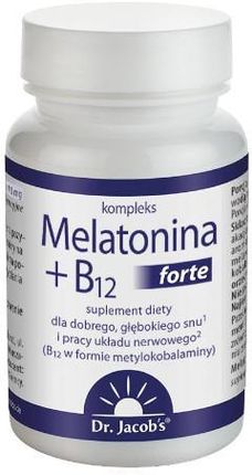 Tabletki Dr Jacobs Melatonina + B12 Forte 90 szt.