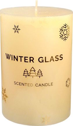 Artman Boże Narodzenie Świeca Zapachowa Winter Glass Kremowa Walec Średni 1Szt