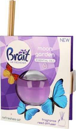 Brait Air Freshener Patyczki Odświeżające + Płyn Moon Garden 1Op.(4 Szt.+40Ml)