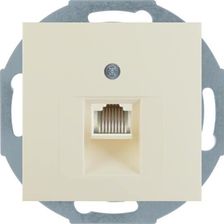 Berker Gniazdo Telefoniczne Pojedyncze Rj11 Rj12 Kremowy Połysk 5314078982