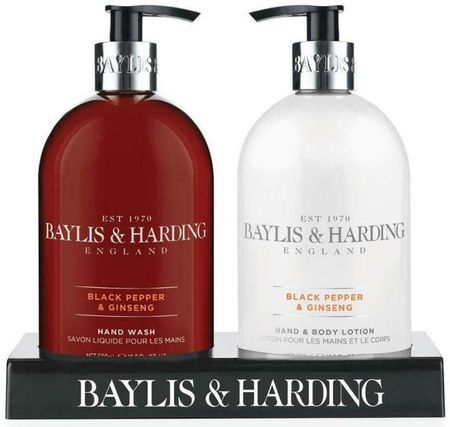 Baylis & Harding Zestaw Do Pielęgnacji Ciała Black Pepper & Ginseng Balsam 500ml + Mydło 500ml
