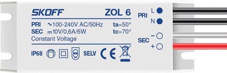 Skoff Zasilacz Do Opraw Ledowych 10V 6W Ip68 Zol6