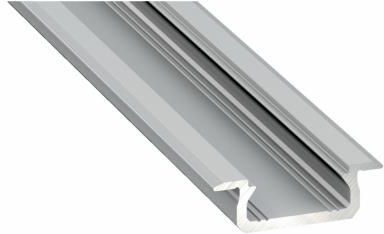 Eko Light Profil Aluminiowy Srebrny Typ Z 2M + Klosz Mleczny (Z Sreb 2M) Ekpr0095