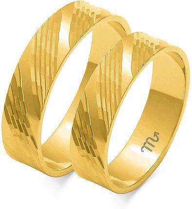 Leksus Gold&Silver Złote Obrączki Zdobione Pr 585 (ZSO160)