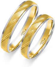 Leksus Gold&Silver Złote Obrączki Soczewka (ZSOE302) - Obrączki ślubne