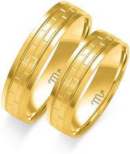 Leksus Gold&Silver Złote Obrączki Ślubne Soczewka (ZSOE295A) - Obrączki ślubne