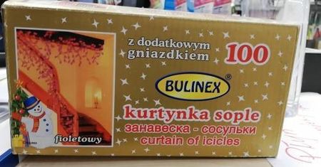 30 364 Kurtyna Sople 100L Lampki Fioletowe Bulimex