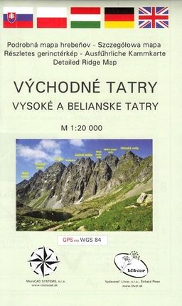 Vychodne Tatry - Vysoke a Belianske Tatry (mapa)