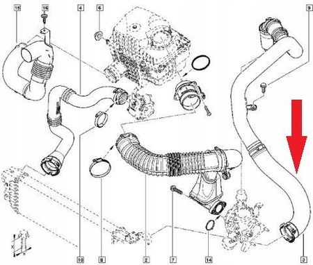 RURA WĄŻ INTERCOOLERA RENAULT MASTER III 2.3 DCI GT52-165 - zdjęcie 4