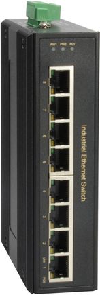LevelOne 8-Port Gigabit PoE Industrial Switch - 4 PoE Outputs - 802.3at/af PoE - 126W - -40°C to 75°C - Unmanaged - Gigabit Ethe (IGP0801)