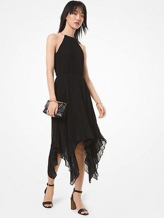MK Pleated Georgette Halter Dress - Black - Michael Kors - Ceny i opinie -  Ceneo.pl