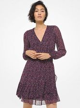 MK Floral Crinkled Georgette Wrap Dress - Azalea - Michael Kors - Ceny i  opinie 