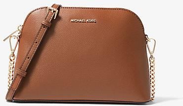 Michael michael kors large on sale crossgrain leather dome crossbody bag