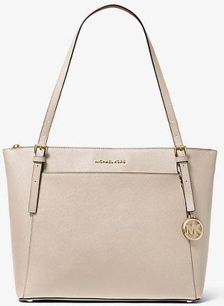 MK Voyager Large Saffiano Leather Top-Zip Tote Bag - Light Sand