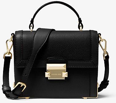 Michael Kors Mk Jayne Small Pebbled Leather Trunk Bag Black Michael Kors Ceny i opinie Ceneo.pl