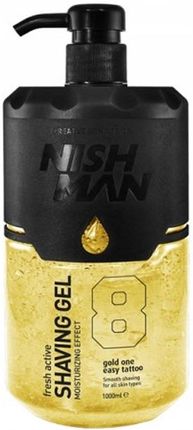 Nishman Żel do golenia Shaving Gel Nr 8 Fresh Active Gold One 1000ml
