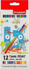 Zdjęcie Bruynzeel Kids Twin Points Colour Pencils 12 Set - Zelów
