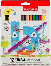 Zdjęcie Bruynzeel Kids Triple Colour Pencils 12 Set - Zgierz