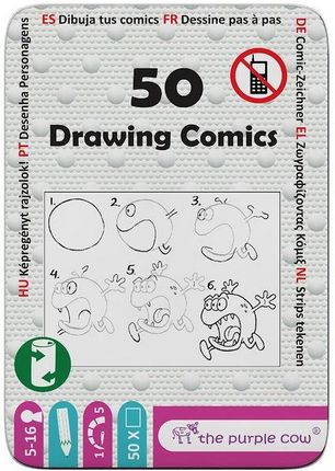 The Purple Cow Podróżne Łamigłówki 50 Rysowanie Komiksów