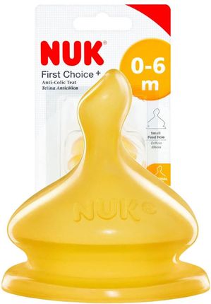 NUK First Choice + lateksowy 0-6M rozmiar M 2 szt.