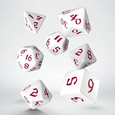 Q-Workshop Kości RPG Klasyczno Runiczne Biało-czerwone