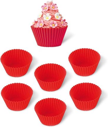 Silikomart Cupcakes Round Red 6Szt. Foremki Do Pieczenia Muffinek I Babeczek Silikonowe (25420010165)