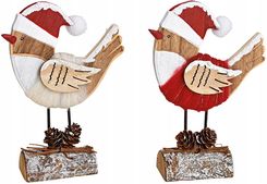 Zdjęcie FIGURA FIGURKA - Ptaszek w czapce Mikołaja duży 13 - Karczew