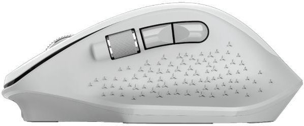 TRUST - 24035 - Mouse ergonomico ricaricabile wireless ozaa ricevitore usb  a 2.0 - portata 10 m - bianco - 8713439240351