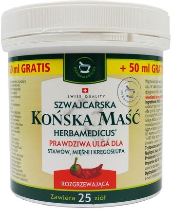 Herbamedicus Końska maść rozgrzewająca - 300 ml