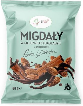 Vivio Migdały w mlecznej czekoladzie z cynamonem Anka Dziedzic 80g
