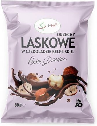 Vivio Orzechy laskowe w belgijskiej czekoladzie 80g Anka Dziedzic