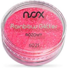 Zdjęcie Nox Rainbow Glitter Neonowy Brokat Do Paznokci Różowy 2G - Częstochowa