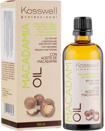 Kosswell Professional Rewitalizujący Olejek Do Włosów Z Olejem Makadamia Macadamia Oil 100 ml