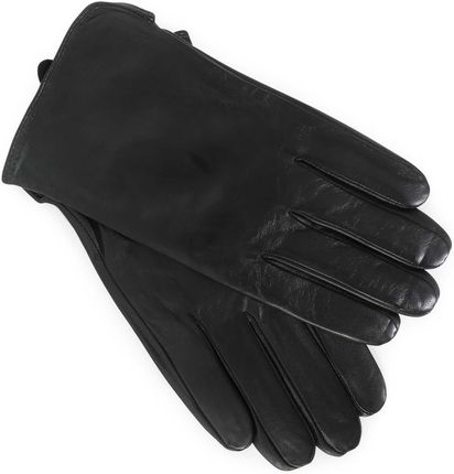 Skórzane czarne rękawiczki męskie R3