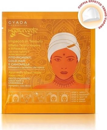 Gyada Cosmetics Hyalurvedic Maska W Płachcie Gold Hair 60ml