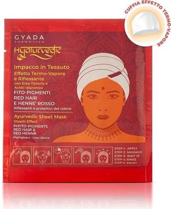 Gyada Cosmetics Hyalurvedic Maska W Płachcie Red Hair 60ml