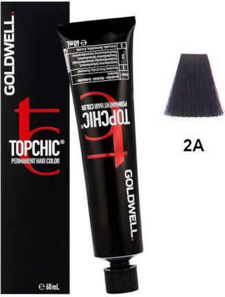 Goldwell Topchic 2A Trwała Farba Do Włosów Kolor Popielata Czerń 60 ml