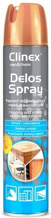Clinex Delos Spray Preparat Do Czyszczenia I Pielęgnacji Mebli Drewnianych Oraz Drewnopodobnych 300ml (77400)
