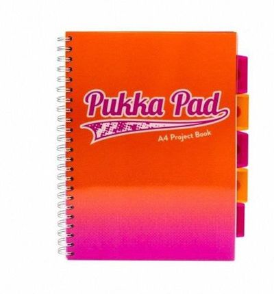 Kołozeszyt A4 200K Kratka Book Fusion Pomarańczowy  Pukka Pad 8410-Fus