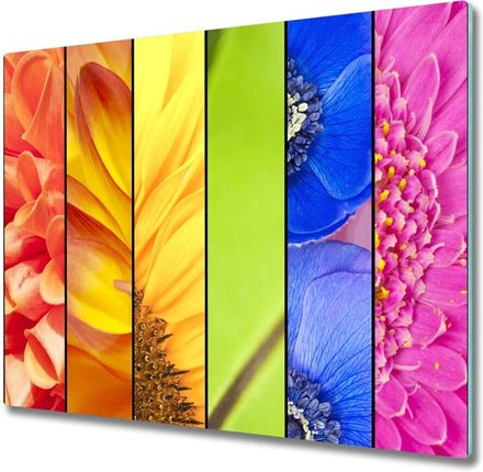 Tulup Deska do krojenia Kolorowe kwiaty 60x52cm (PLDKNN76360035)