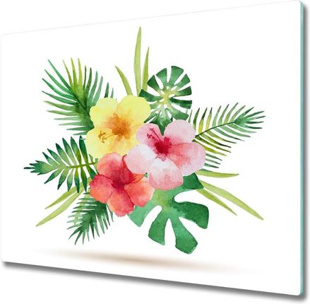 Tulup Deska do krojenia Hawajskie kwiaty 60x52cm (PLDKNN85139888)