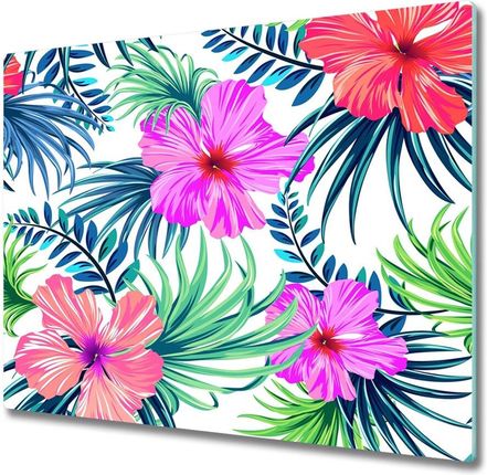 Tulup Deska do krojenia Hawajskie kwiaty 60x52cm (PLDKNN85241355)