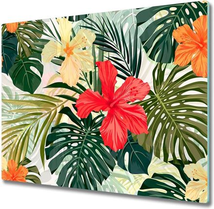 Tulup Deska do krojenia Hawajskie kwiaty 60x52cm (PLDKNN85640052)